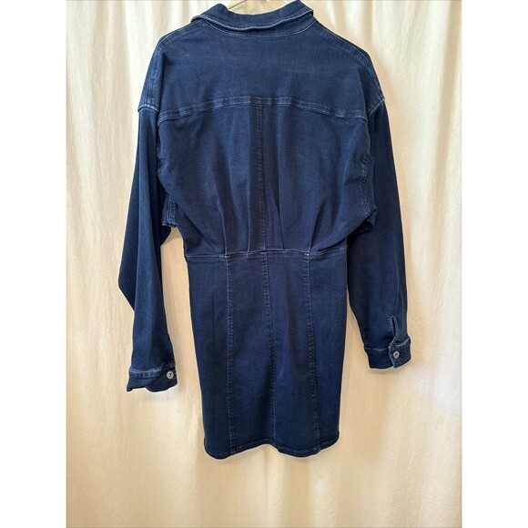 Free People Amber Stretch Denim Mini Dress Sz 10 NWT - Picture 2 of 5